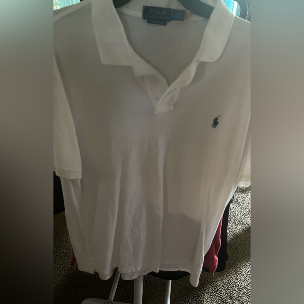 Ralph Lauren White Polo Shirt with Logo